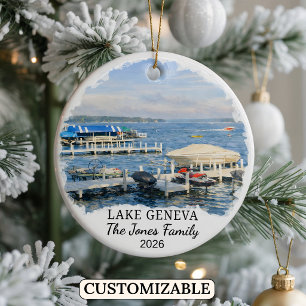 De Cerámica Adorno Personalizado del Lago Ginebra Personalizad