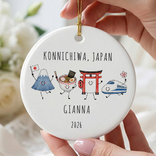 De Cerámica Adorno Personalizado Konnichiwa Japón