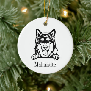 De Cerámica Adorno personalizado para mascotas Alaskan Malamut