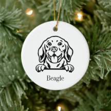 Adorno personalizado para mascotas con perro Beagl