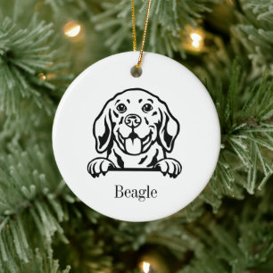 De Cerámica Adorno personalizado para mascotas con perro Beagl