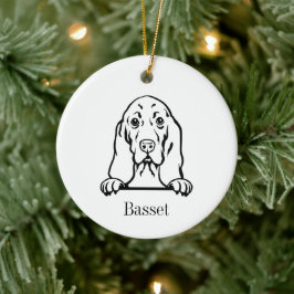 De Cerámica Adorno personalizado para mascotas perro Basset Ho