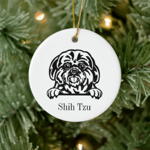De Cerámica Adorno personalizado para mascotas perro Shih Tzu,