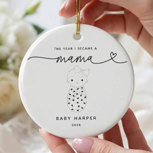 De Cerámica Adorno Personalizado para Nueva Mamá Bebé Niña