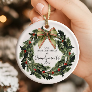 De Cerámica Adorno personalizado para nuevos abuelos