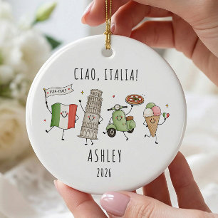 De Cerámica Adorno personalizado para viaje a Italia Ciao Ital