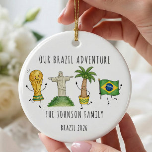De Cerámica Adorno personalizado para viaje familiar a Brasil