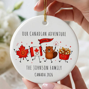 De Cerámica Adorno personalizado para viaje familiar a Canadá