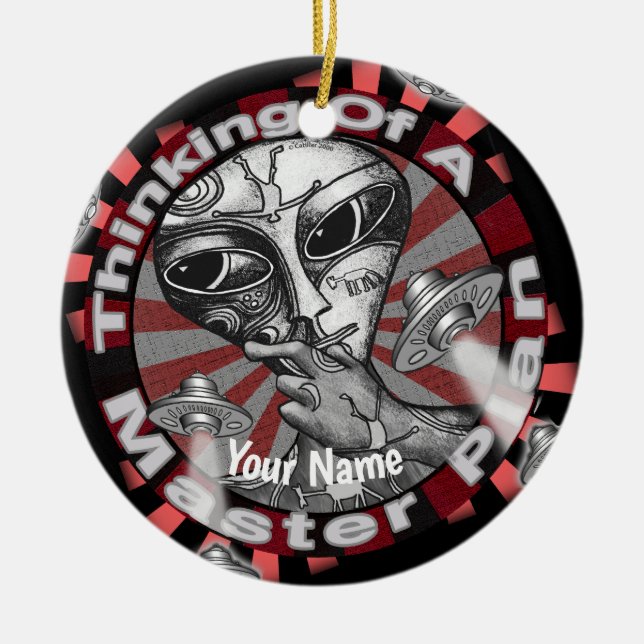 De Cerámica Adorno Plan Maestro Alien (Frente)