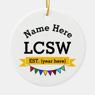 De Cerámica Adorno Regalo LCSW Trabajadora Social Clínica Lice