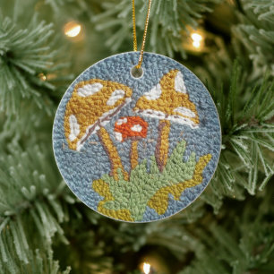 De Cerámica Amantes del hongo adorno alfombra confitada hongos