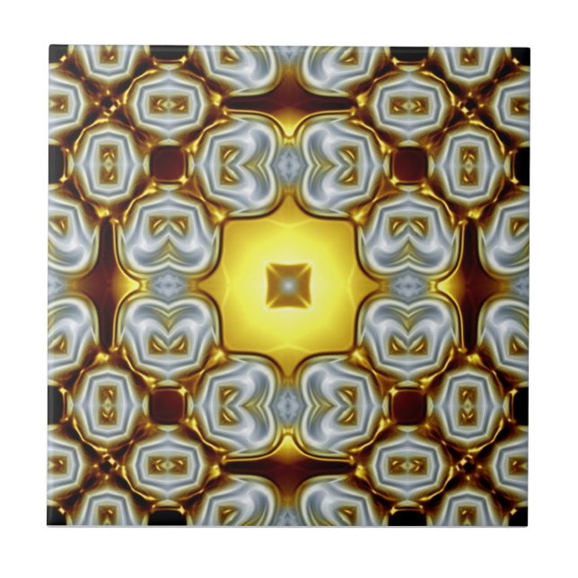 De Cerámica Azulejo Cerámico Dorado (Frente)