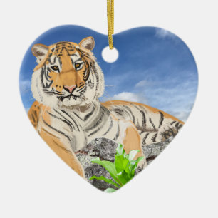 De Cerámica Azulejo Cerámico Tigre Recostado Adorno Cerámico