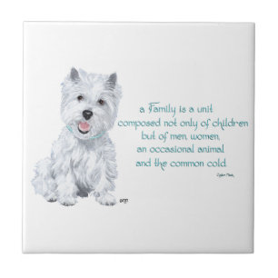 De Cerámica Azulejo Cerámico Westie Wisdom