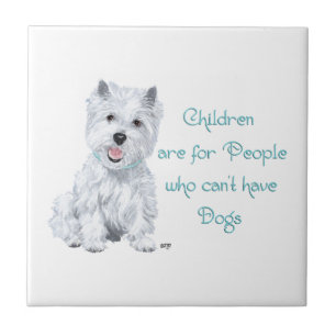 De Cerámica Azulejo Cerámico Westie Wisdom