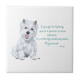 De Cerámica Azulejo Cerámico Westie Wisdom
