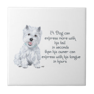 De Cerámica Azulejo Cerámico Westie Wisdom