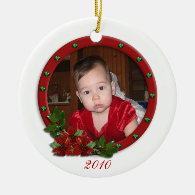 De Cerámica Babys Primeras flores tradicionales adorno navideñ (Frente)