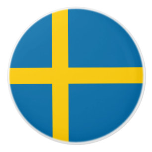De Cerámica Bandera sueca (Suecia) Pomo cerámico
