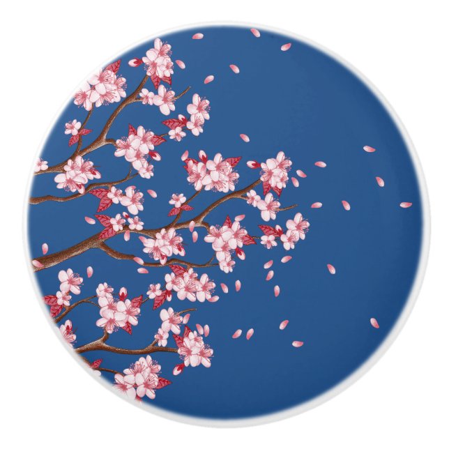 De Cerámica Cherry Blossom Sucursales Personalizado Pomo Cerám (Anverso)