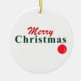 De Cerámica Colorida Feliz Navidad y colgante adorno rojo