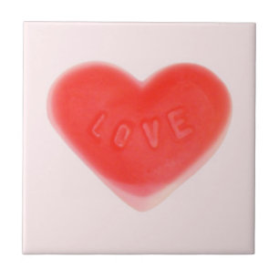 De Cerámica Dulce azulejo rosa del corazón
