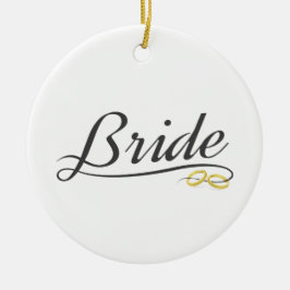 De Cerámica Elegante Novia Bodas Caligrafía Adorno Cerámico