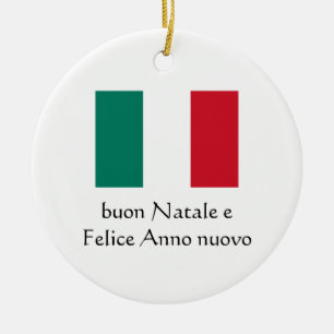 De Cerámica Feliz Navidad y Feliz Año Nuevo Adorno Italiano