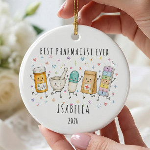 De Cerámica Mejor Farmacéutico Personalizado Adorno