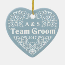 Monogramas del personalizado Team Groom y adorno d