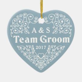 De Cerámica Monogramas del personalizado Team Groom y adorno d