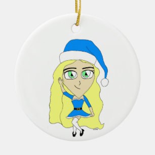 De Cerámica Navidades chibi adorno cerámico