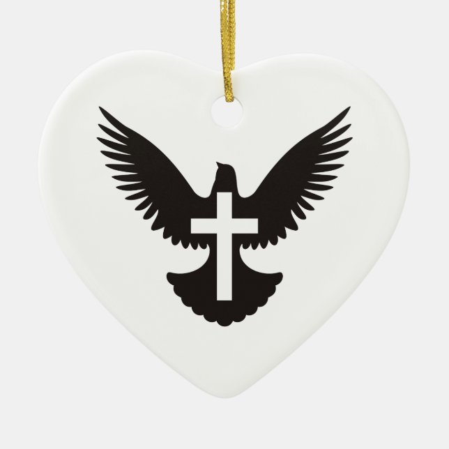 De Cerámica Paloma con adorno cerámico cruzado (Frente)