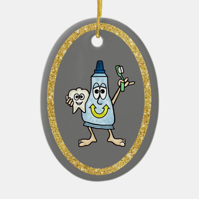 De Cerámica Pasta dental divertida y adorno dental (Frente)