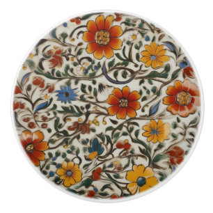 De Cerámica Personalizado floral colorido pomo cerámico