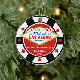 De Cerámica Primer Navidad casado Vegas Adorno 2022