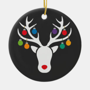 De Cerámica Reno Moderno Festivo Rudolph con Adorno