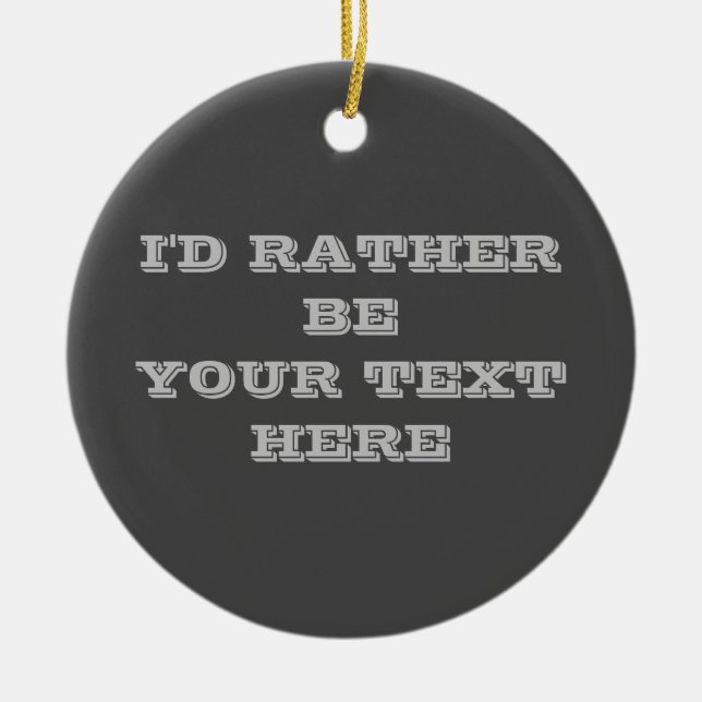 De Cerámica su texto aquí adorno gris oscuro (Frente)