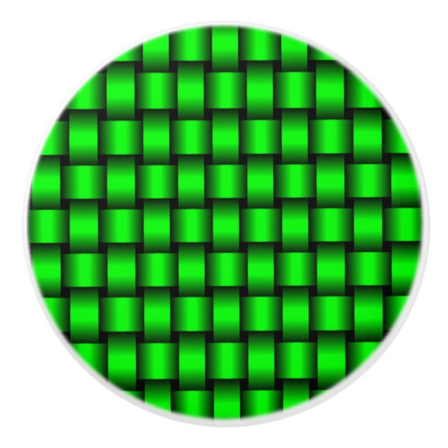 De Cerámica Tejido verde pomo cerámico (Anverso)
