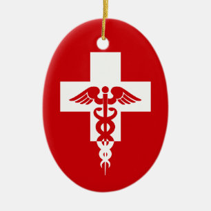 De Cerámica Texto personalizado Adorno profesional médico