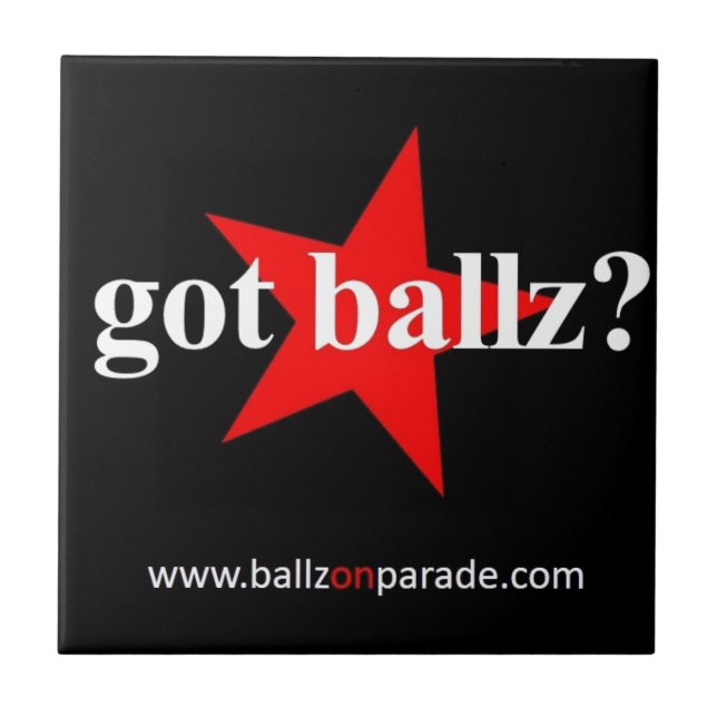 De Cerámica ¿Tienes a Ballz? Azulejo (Frente)