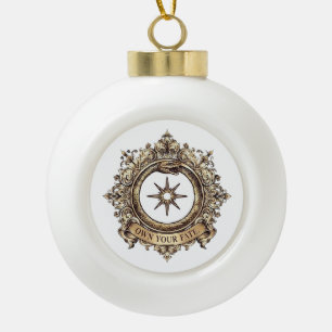 De Cerámica Tipo Bola Adorno Navideño Gótico Serpiente Vintage Domina Tu