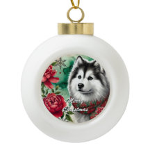 Adorno o Memorial Husky Christmas Dreams