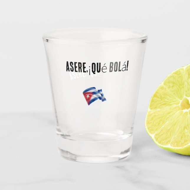 De Chupito vaso con frase cubana (Anverso)