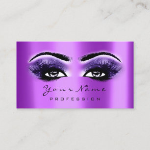 De Citas El maquillaje observa la tarjeta violeta púrpura