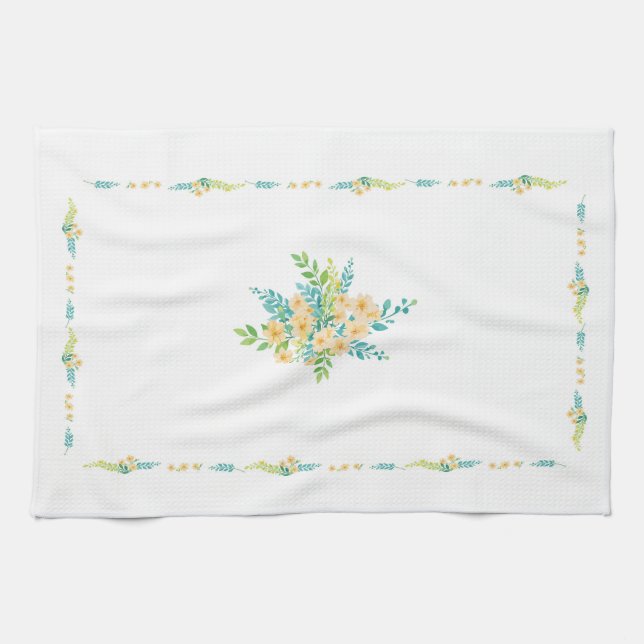 De Cocina Paño con diseño "Flores del campo" (Horizontal)
