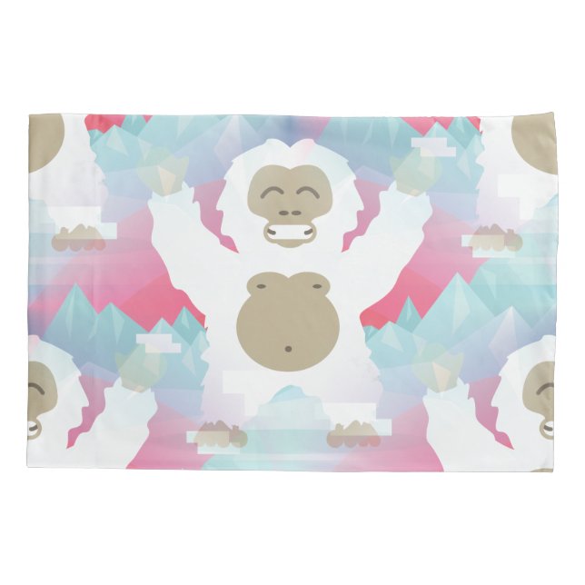 De Cojín almohada rosa yeti dormitorio funda almohada (Reverso)