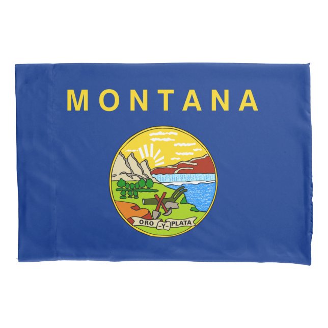 De Cojín Bandera del Estado del Funda Montana Pillow (Anverso-izquierdo)