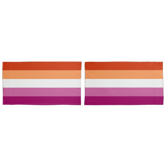 De Cojín Bandera lesbiana Rey Pillow Funda (Anverso - Set)