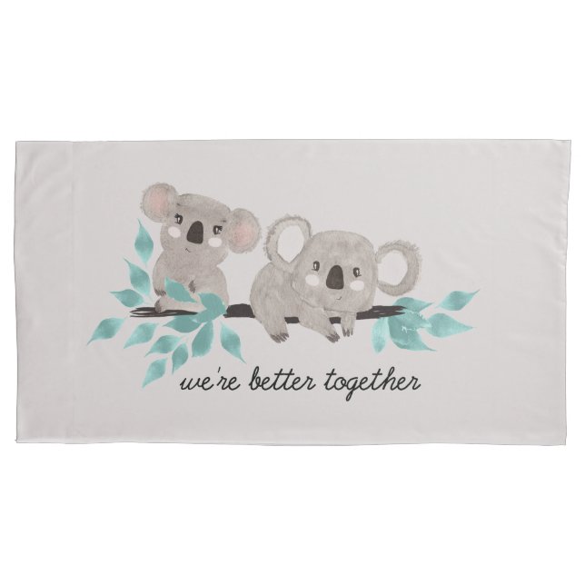 De Cojín Koala Bear Water Color Art Pillow Funda (Anverso)